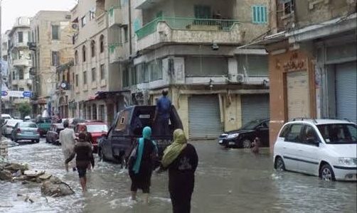 سقوط أول ضحية للأمطار و الطقس السئ فى الإسكندرية