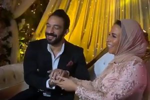 بالفيديو ..خطوبة ابنة ماجد المصرى المحجبة