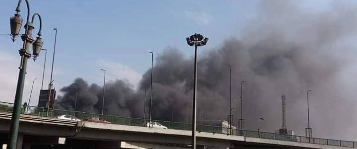 3 صور من حريق محطة مصر الضخم وأيقاف حركة القطارات